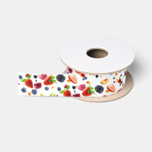 Ruban En Satin Mélange de Fruits