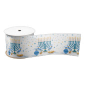Ruban En Satin Menorah Hanoukka (Bobine)