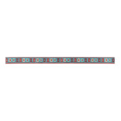 Ruban En Satin Mesas Sud-Ouest Retro Vibe Turquoise & Rouge (Devant)