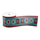 Ruban En Satin Mesas Sud-Ouest Retro Vibe Turquoise & Rouge (Bobine)