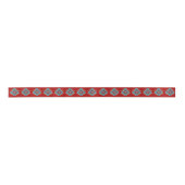 Ruban En Satin Mesas sud-ouest rouge et turquoise 1,5 po (Devant)