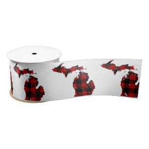 Ruban En Satin Michigan Buffalo Plaid