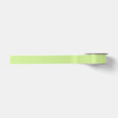 Ruban En Satin Micro pois blanc - Vert printemps (Devant)