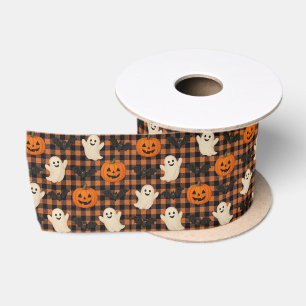 Ruban En Satin Mignonne, en vichy halloween fantôme chauves-souri