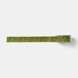 Ruban En Satin Miroiter les parties scintillantes vert-foncé d'o