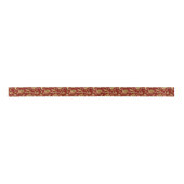 Ruban En Satin Modèle Brown rouge & brillant or Damask (Devant)
