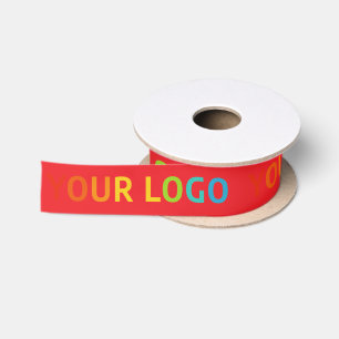 Ruban En Satin Modèle de logo d'entreprise en ligne personnalisé