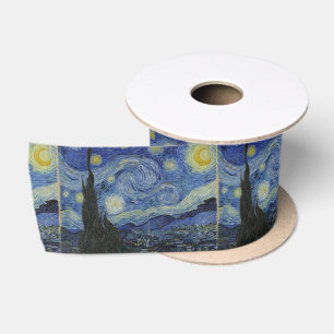 Ruban En Satin Modèle de nuit Van Gogh Starry