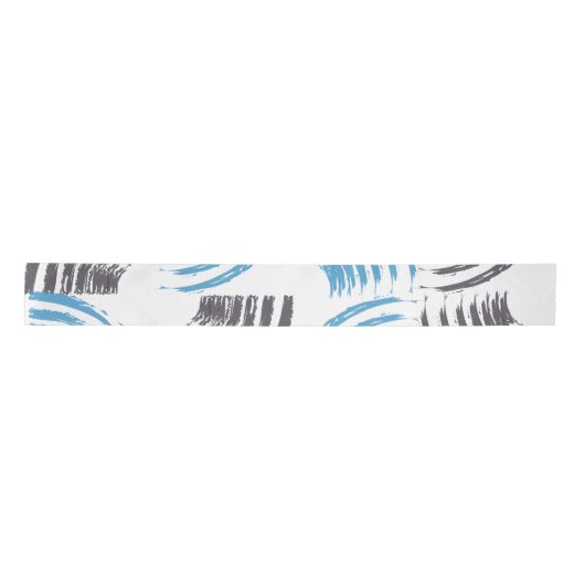 Ruban En Satin Modern, cool, trendy blue abstract brush strokes (Devant)