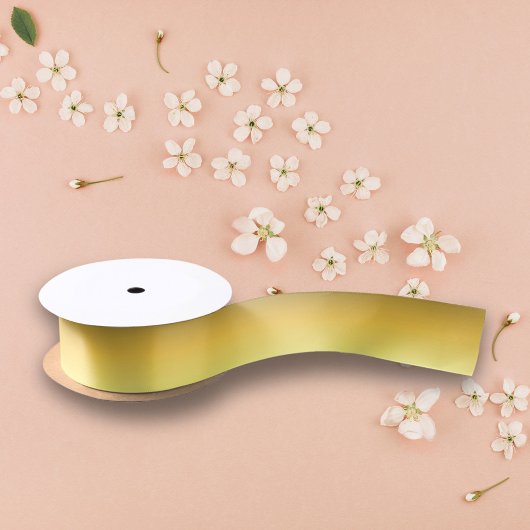 Ruban En Satin Moderne Chic métal jaune / Or