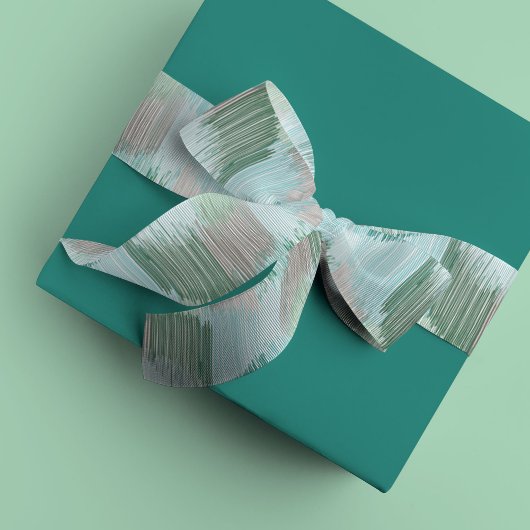 Ruban En Satin Moderne Frange Verte