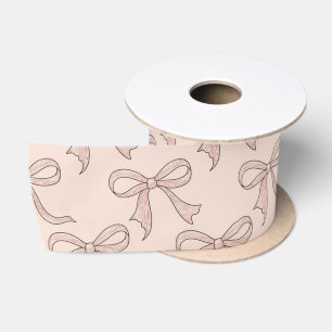 Ruban En Satin Moderne Tendance Mignon Coquette Motif Arc Rose