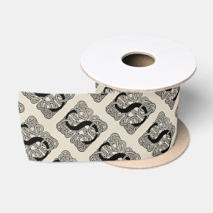 Ruban En Satin Monogramme Lettre S Impression Vintage Nœud Celtiq
