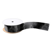 Ruban En Satin Moody Agate | Onyx Black Silver Vampy Goth Parties (Bobine)