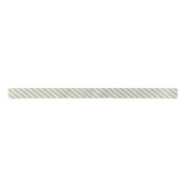 Ruban En Satin Motif à cinq bandes vert et blanc olive (Devant)