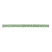 Ruban En Satin Motif à échelle à rayures vert olive (Devant)