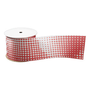 Ruban En Satin Motif à points de trame Pop Art rouge vintage