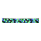 Ruban En Satin Motif Abstrait Neon Green & Blue (Devant)