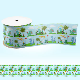 Ruban En Satin Motif adorable dinosaure golf enfants