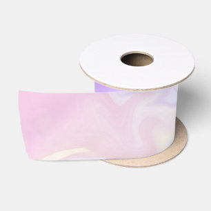 Ruban En Satin Motif aquarelle abstrait bleu violet blanc