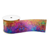 Ruban En Satin Motif arc-en-ciel en verre tendu (Bobine)