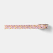 Ruban En Satin Motif blanc rayé tacheté (Devant)