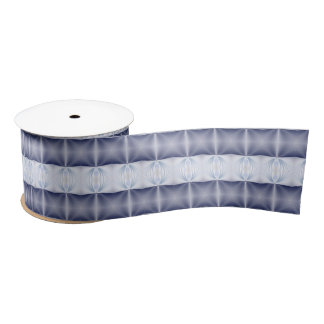 Ruban En Satin Motif bleu