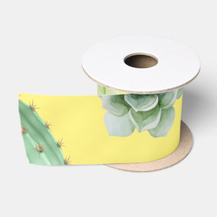 Ruban En Satin Motif Cactus 9