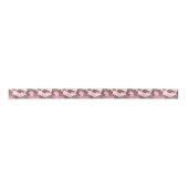 Ruban En Satin Motif camouflage rose (Devant)