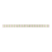 Ruban En Satin Motif chevron géométrique rose et vert chic (Devant)
