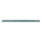 Ruban En Satin Motif Chevron Sarcelle (Devant)