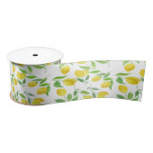 Ruban En Satin Motif citrons aquarelles (Bobine)