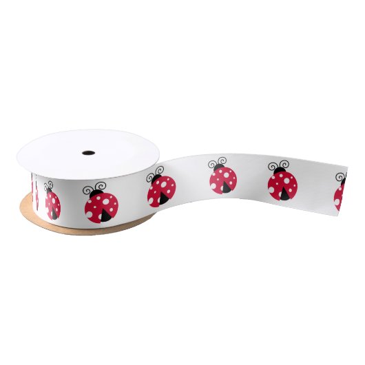 Ruban En Satin Motif classique Red Ladybug (Bobine)