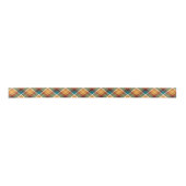 Ruban En Satin Motif classique Turquoise bleu vert orange Tartan (Devant)