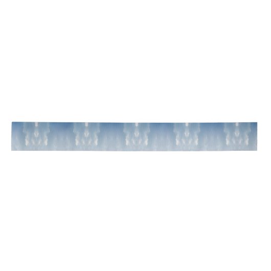 Ruban En Satin Motif Cloud bleu clair et blanc Abstrait (Devant)