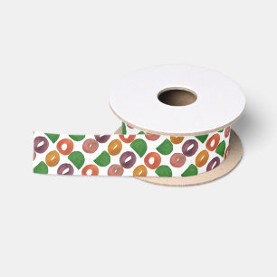 Ruban En Satin Motif Coloré Artistique Automnal Moderne