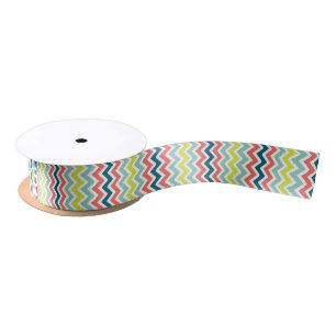 Ruban En Satin Motif coloré Chevron