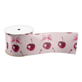 Ruban En Satin Motif Coquette Cherries (Bobine)