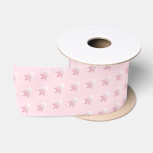 Ruban En Satin Motif d'arbre de Noël ombré rose élégant
