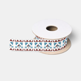 Ruban En Satin Motif d'art amérindien du Sud-Ouest