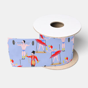 Ruban En Satin Motif d'artiste de cirque pour salle de jeux sur f