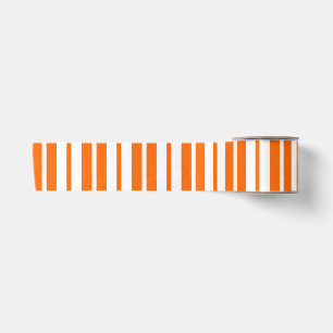 Ruban En Satin Motif de bandes verticales blanches orange