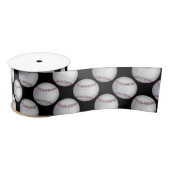 Ruban En Satin Motif de baseball peint (Bobine)