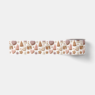 Ruban En Satin Motif de biscuits de Noël au gingembre