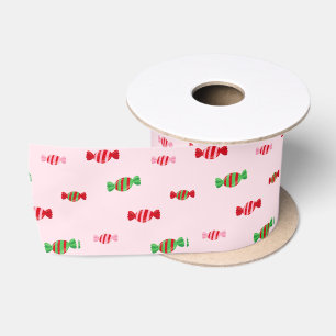 Ruban En Satin Motif de bonbons de Noël