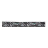 Ruban En Satin Motif de camouflage noir et Turquoise requin (Devant)