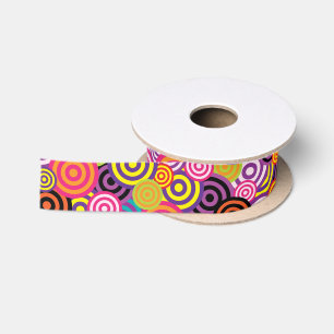 RUBAN EN SATIN MOTIF DE CERLCS FUNKY