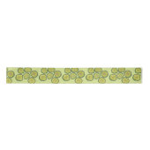 Ruban En Satin Motif de chips de poulet vert Kosher Dill Pickle C (Devant)