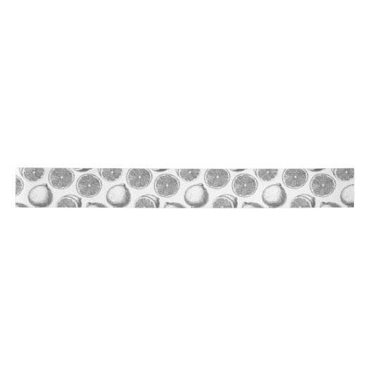 Ruban En Satin Motif de citron à main (Devant)