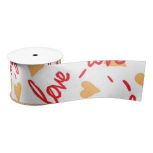 Ruban En Satin Motif de coeur 27
